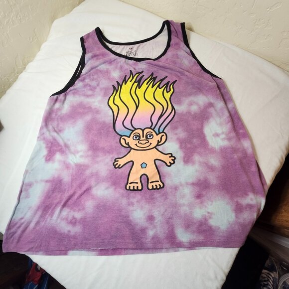 Good Luck Trolls Multicolor Tie Dye Tank Top - Picture 1 of 4